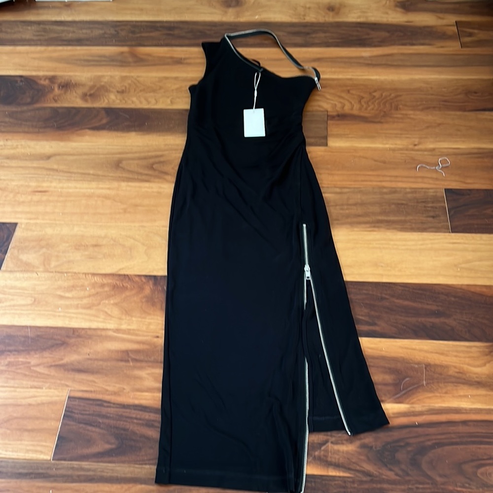 NWT! Stunning Helmut Lang Asymmetric Zip Dress - Picture 6 of 9